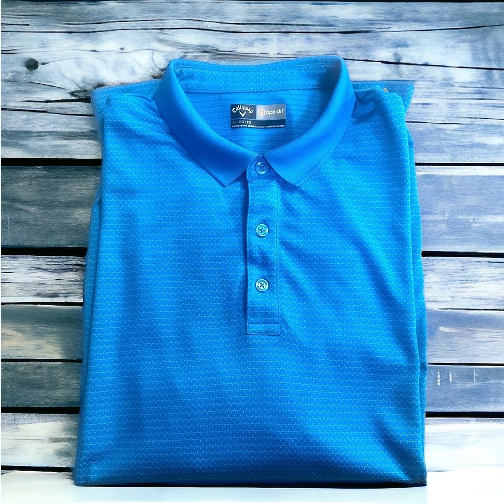 Men’s Callaway Opti-Dri Blue Short Sleeve Polo Shirt XL‎